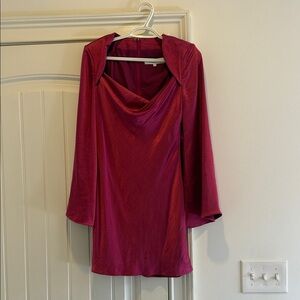 Elliatt Magenta Cowl Neck Dress